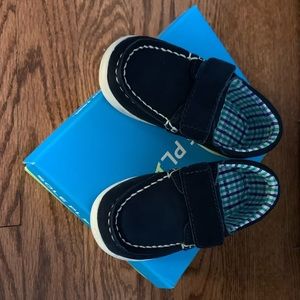 Sole Play Kids Luca Loafer Shoes Suede Navy Size 6.5 New in box